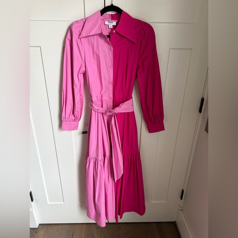 Like new Christopher John Rogers for Target Long Sleeve Two-Tone Shirtdress. 4. - Picture 3 of 8